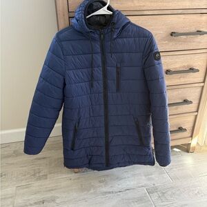 Moose Knuckles Navy Puffer Jacket